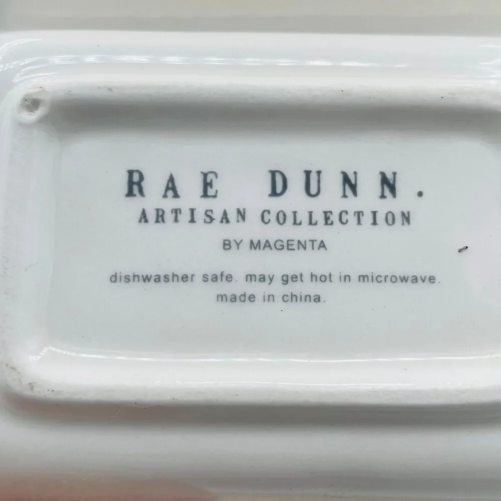 Rae Dunn Divided Dish Artisan Collection Ceramic Bowls La Legumes & Vegetables